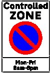 Start of controlled zone