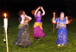 Belly Dancers on the Meadow by candlelight